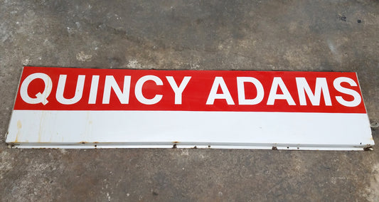 Decommissioned MBTA Sign: Quincy Adams Station 64"x15" Ribbon