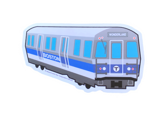 MBTA Blue Line Subway Car Sticker