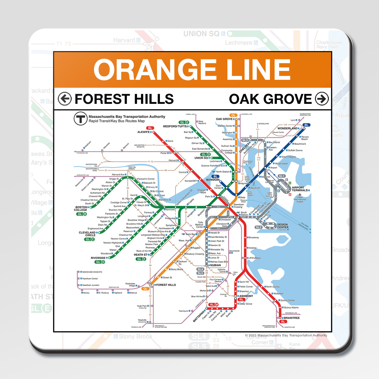 MBTA Orange Line Coaster – MBTAgifts