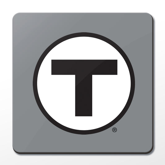 MBTA Silver Line T Logo Coaster