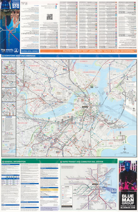 2014-15 MBTA System Map (Side B)