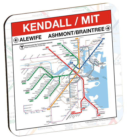MBTA Kendall / MIT Station Wood Coaster