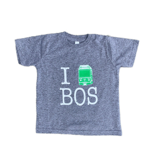 I Green Line Boston - MBTA Trolley Gray T-Shirt (Toddler/Youth)
