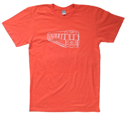 Orange T-Shirt with White MBTA Orange Line Subway Car