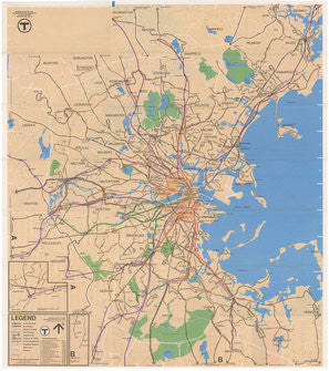 1977 (Spring-Summer) MBTA System Map (Side A)