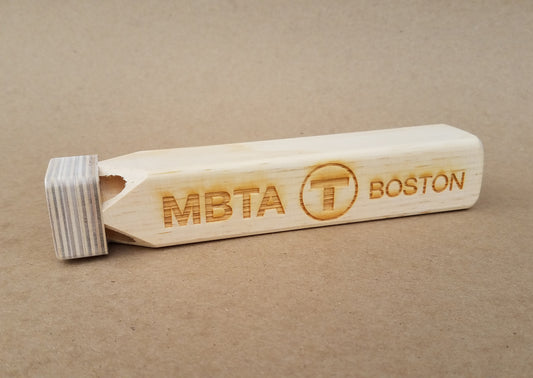 MBTA Boston Wooden Train Whistle