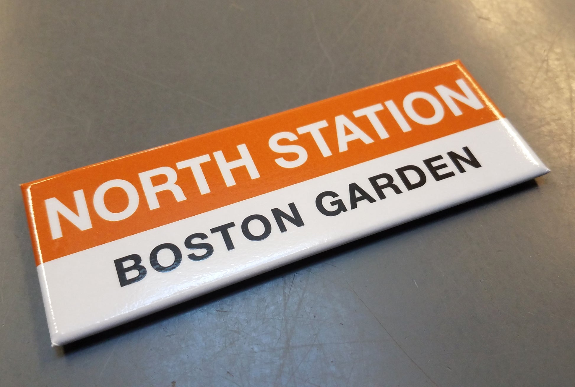Orange Line Station Magnet: North Station; Boston Garden