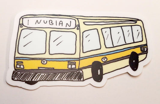 MBTA Bus Sticker: 1 Nubian