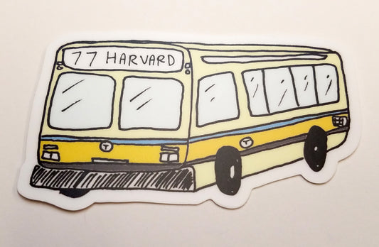 MBTA Bus Sticker: 77 Harvard