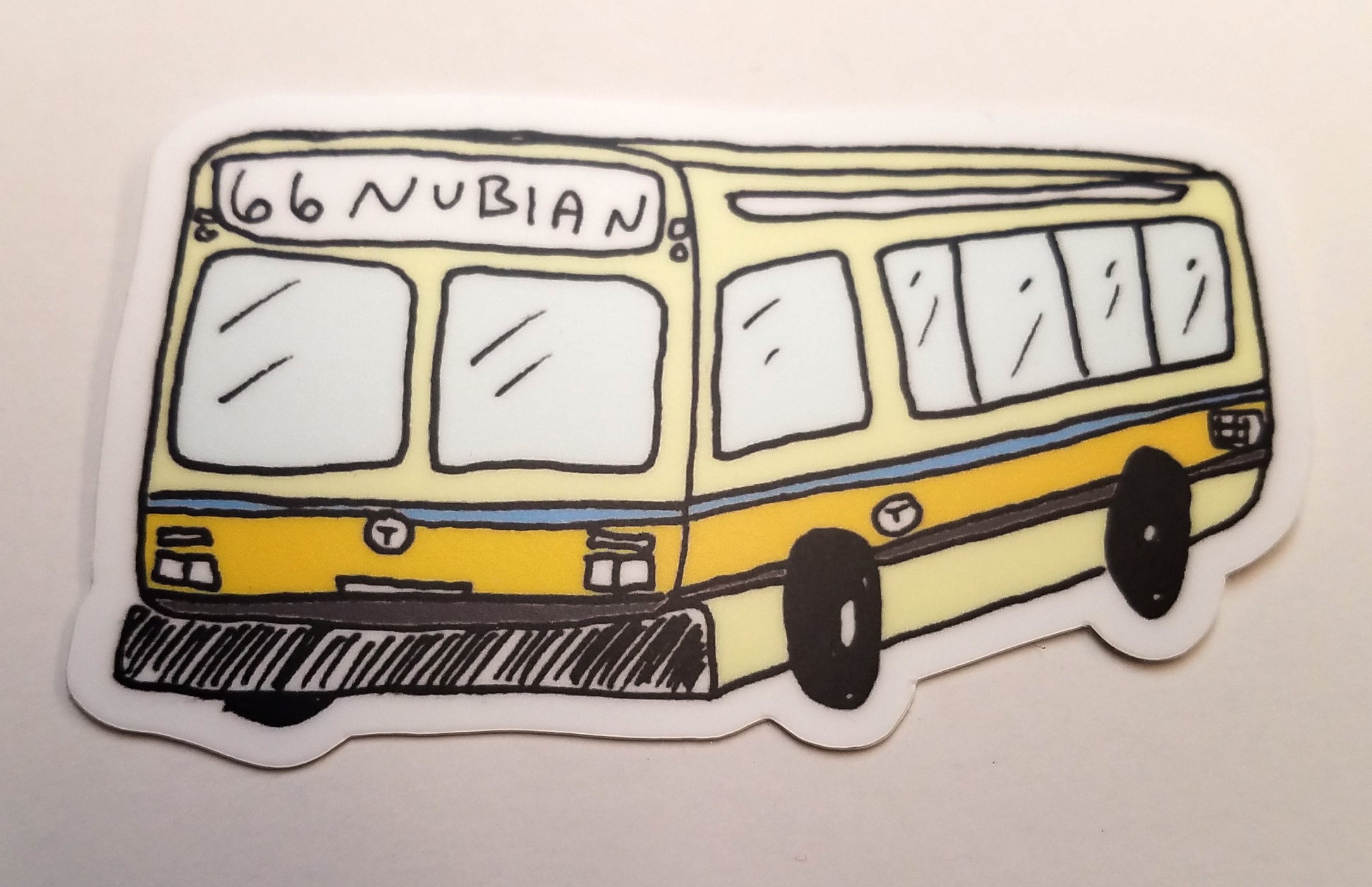 MBTA Bus Sticker: 66 Nubian