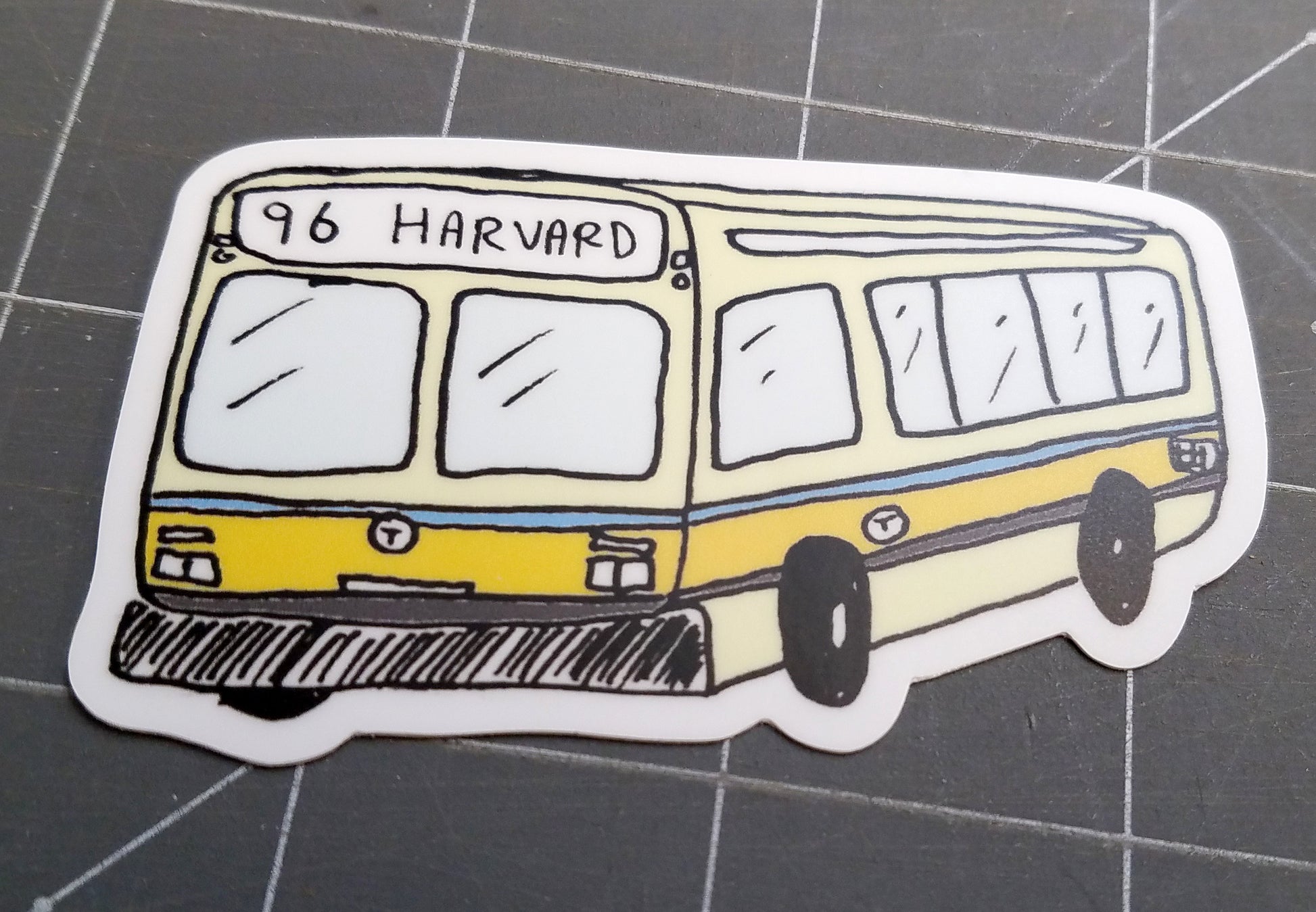 MBTA Bus Sticker: 96 Harvard