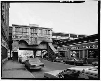 Vintage Photo: East Side of Dover Street Station, South End, Boston