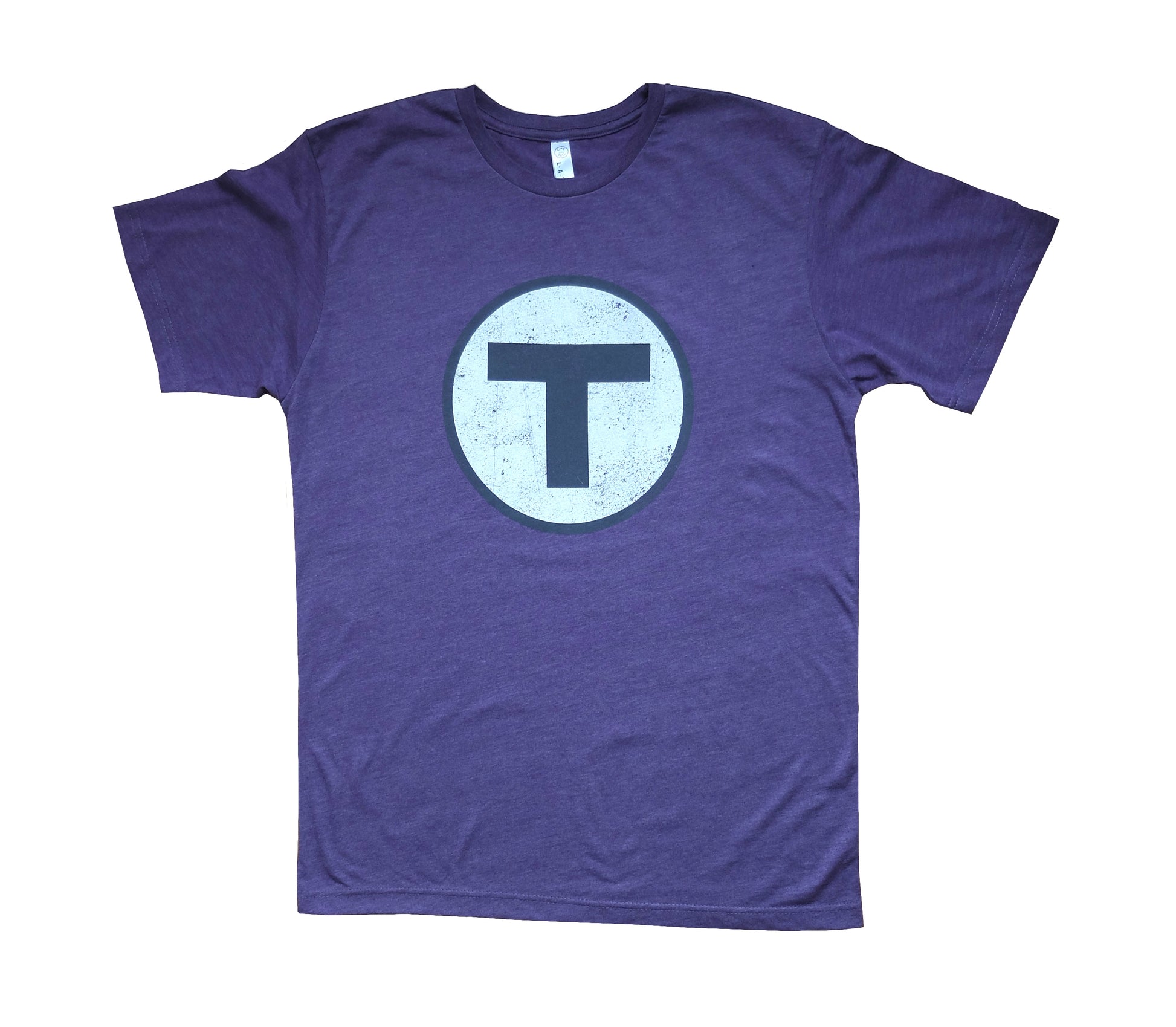 Purple T-Shirt with White & Black MBTA "T" Logo
