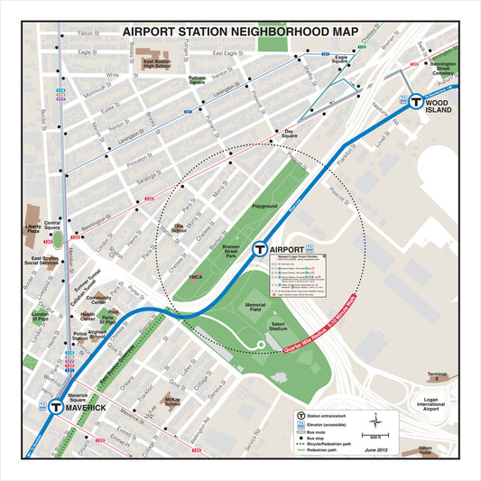 Blue Line Station Neighborhood Map: Airport (Jun. 2012)