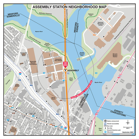 Orange Line Station Neighborhood Map: Assembly (Sept. 2022)