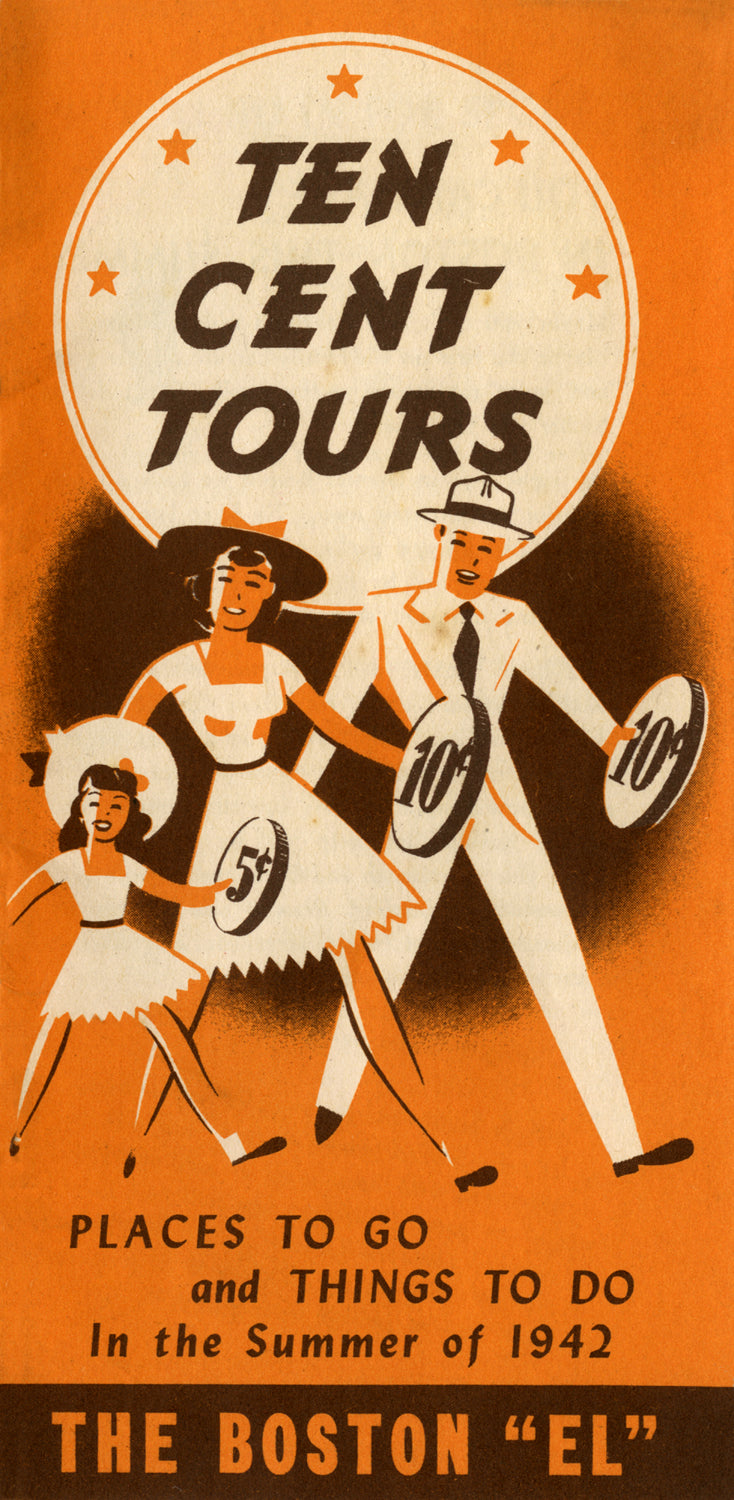 Boston "El" Ten Cent Tours Brochure Cover 1942