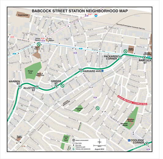 Green Line Station Neighborhood Map: Babcock Street (Aug. 2012)