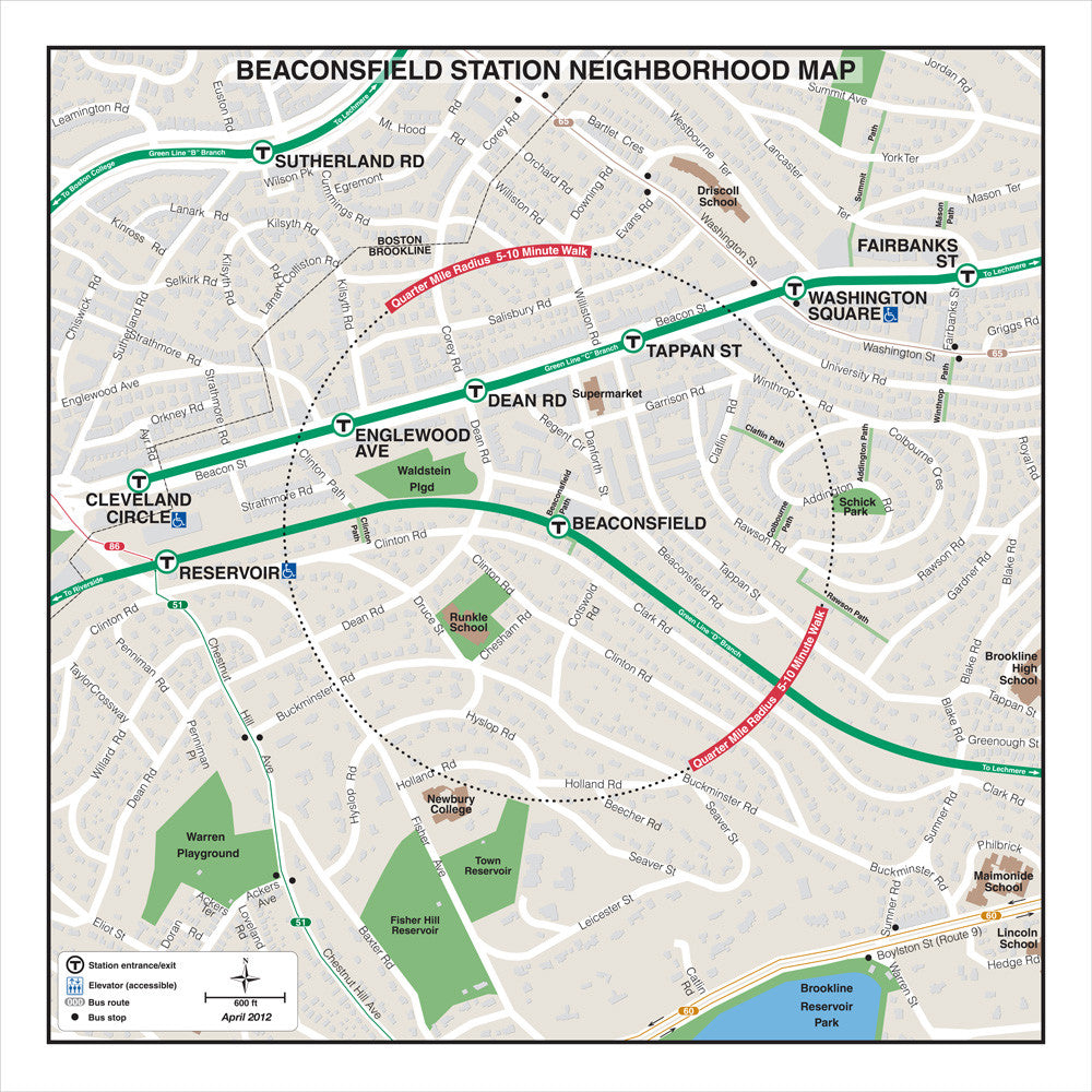Green Line Station Neighborhood Map: Beaconsfield (Apr. 2012)
