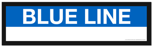 Framed MBTA Blue Line Station Sign