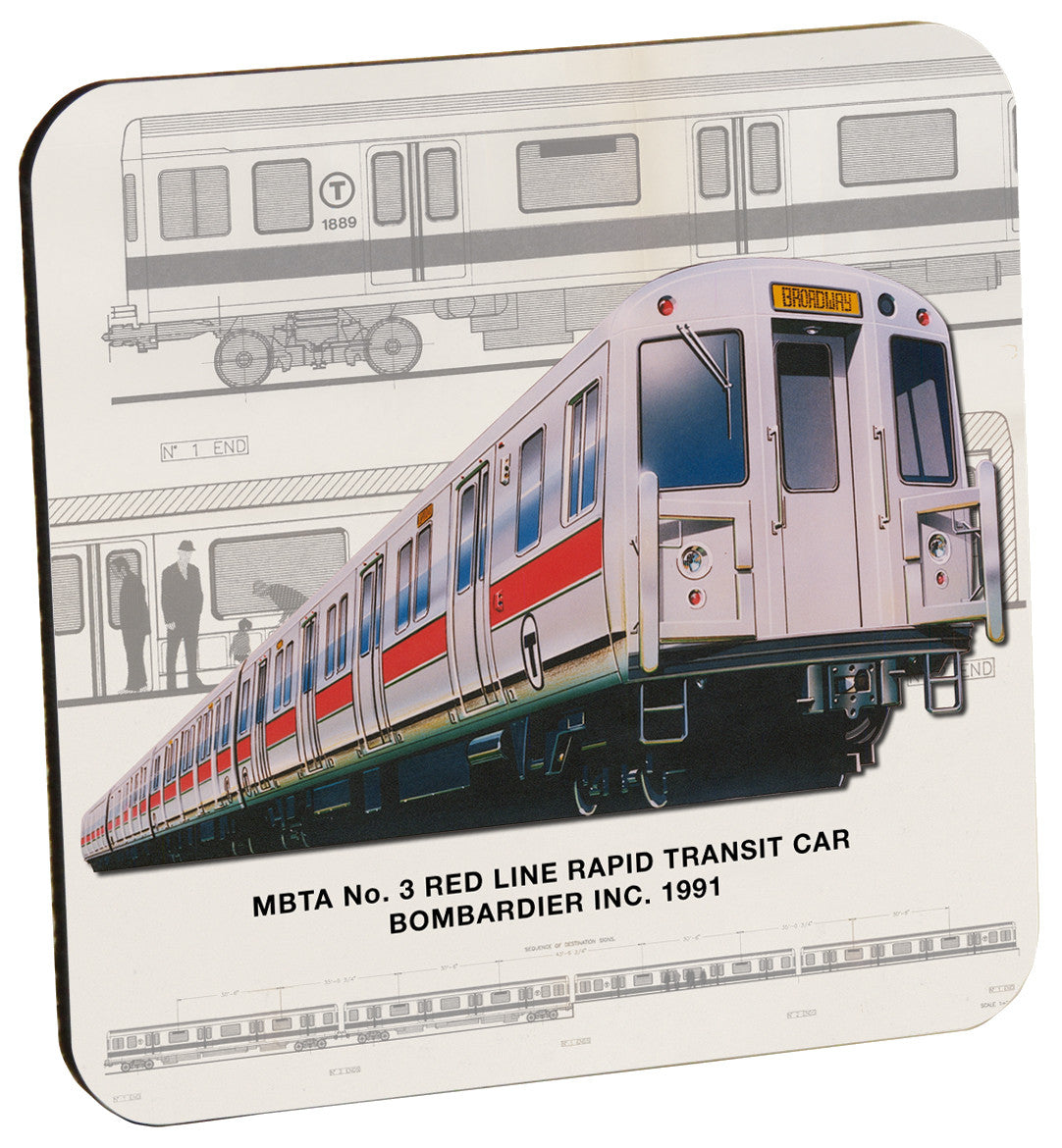 MBTA No. 3 Red Line Bombardier Rapid Transit Car Coaster