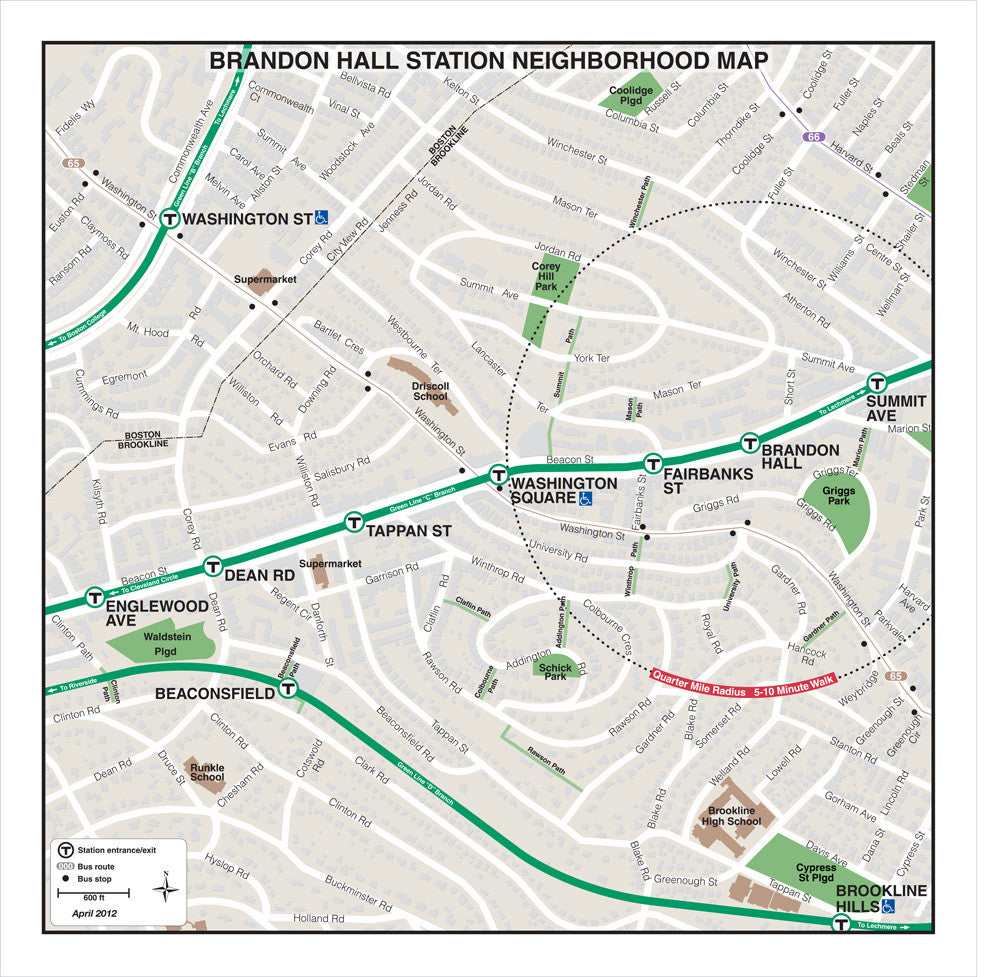Green Line Station Neighborhood Map: Brandon Hall (Apr. 2012)