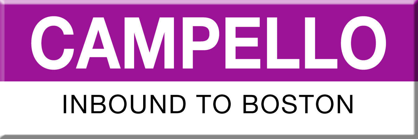 Commuter Rail Station Magnet: Campello; Inbound to Boston