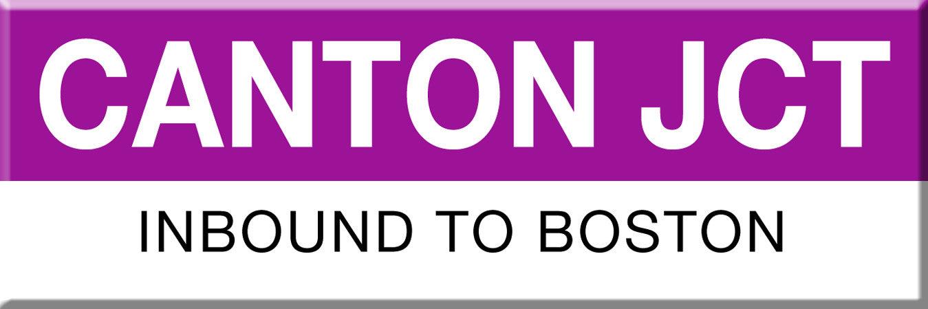 Commuter Rail Station Magnet: Canton Jct; Inbound to Boston
