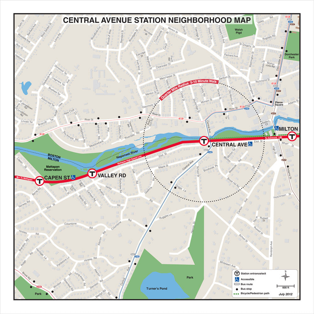 Red Line Station Neighborhood Map: Central Ave (Jul. 2012)