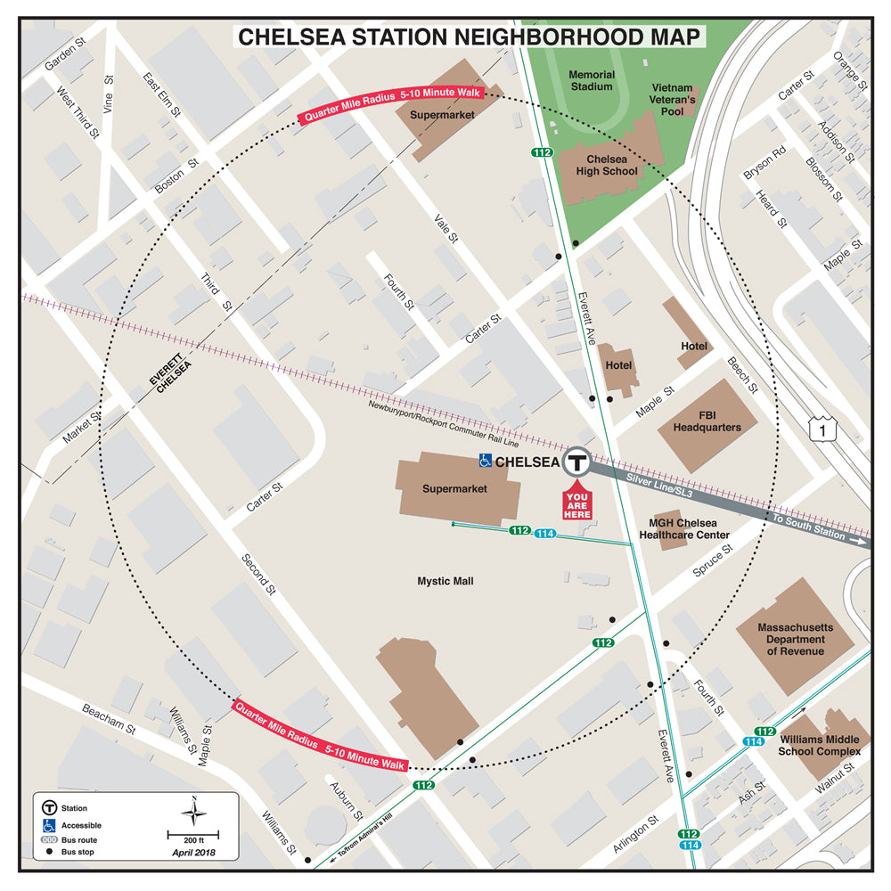 Silver Line Station Neighborhood Map: Chelsea (Apr. 2018)
