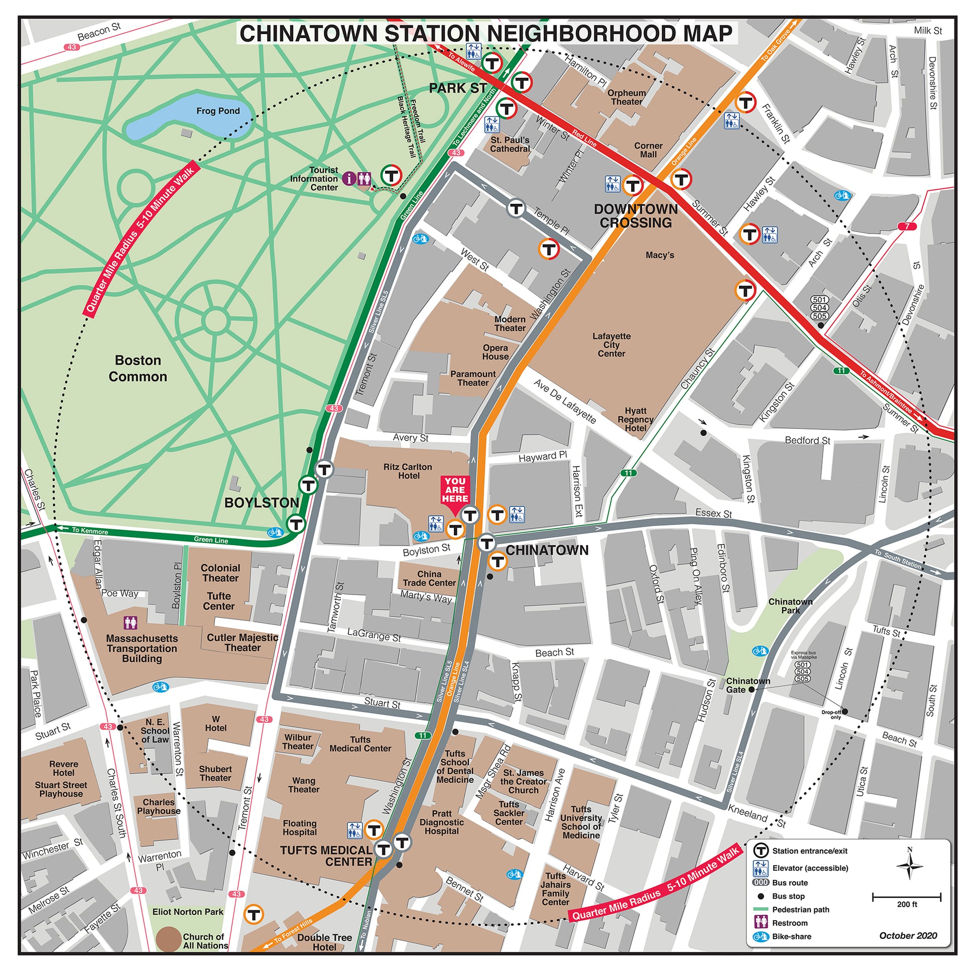 Orange Line Station Neighborhood Map: Chinatown (Sept. 2022)