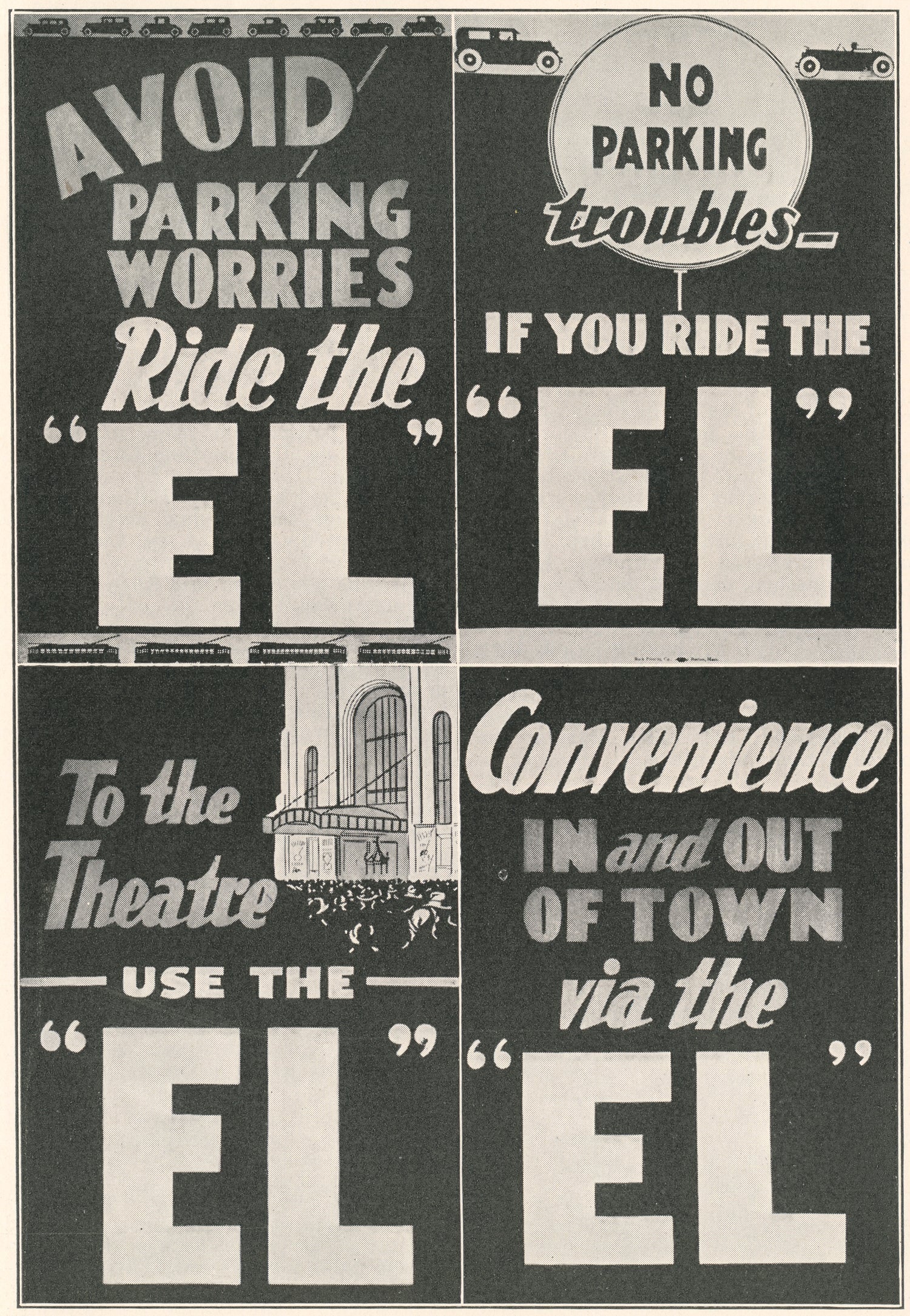 Vintage Boston Elevated Railway Co. Advertisement: Ride the Boston "EL" Print Graphics 1930