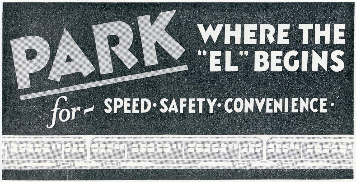 Vintage Boston Elevated Railway Co. Advertisement: Park Where the "EL" Begins