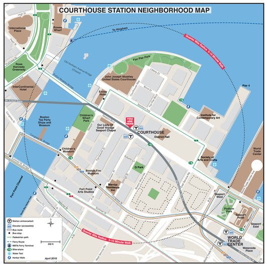 Silver Line Station Neighborhood Map: Courthouse (Apr. 2018)