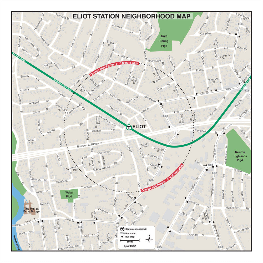 Green Line Station Neighborhood Map: Eliot (Apr. 2012)