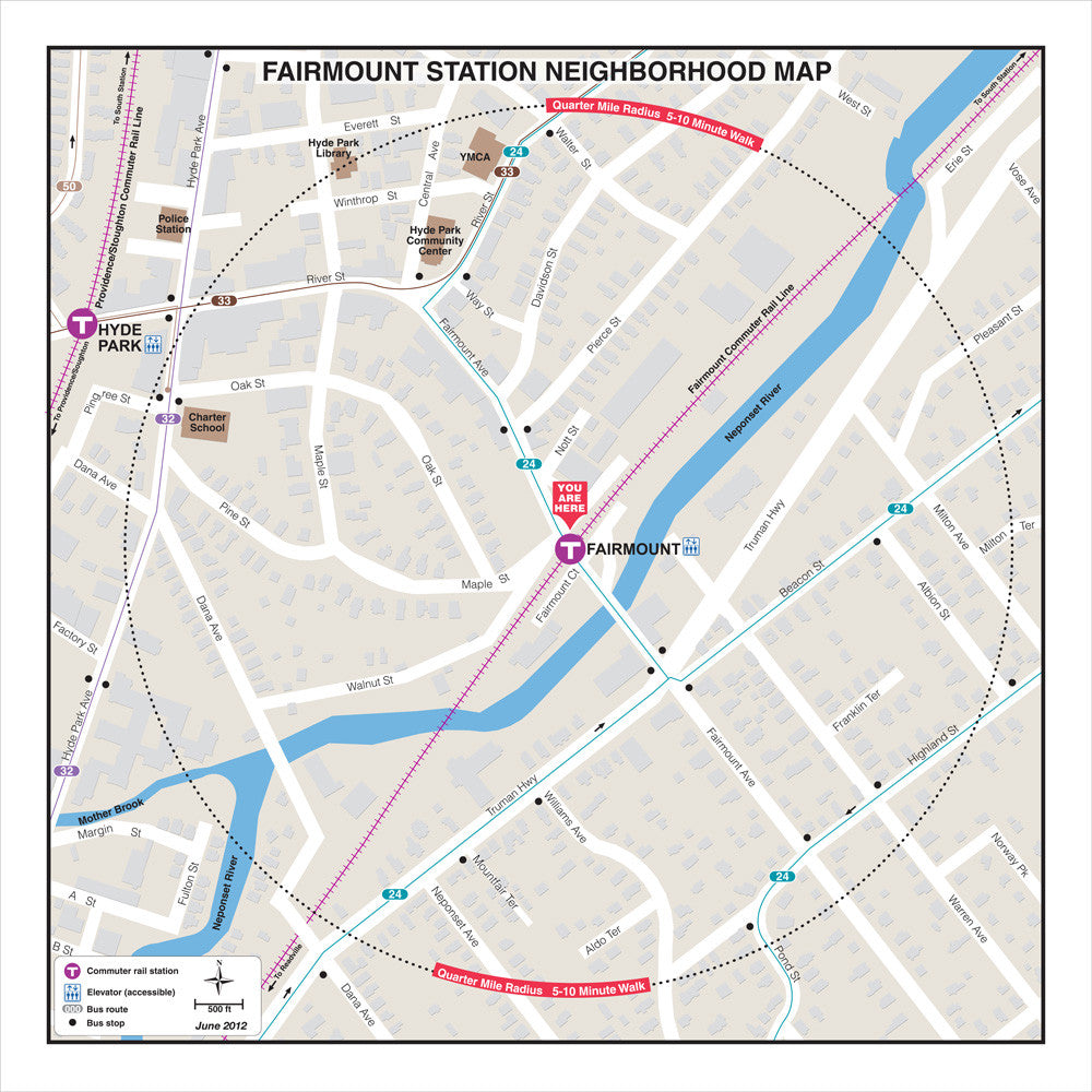 Commuter Rail Station Neighborhood Map: Fairmount (Jun. 2012)
