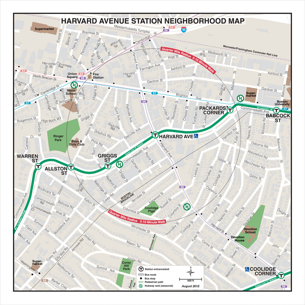 Green Line Station Neighborhood Map: Harvard Avenue (Aug. 2012)