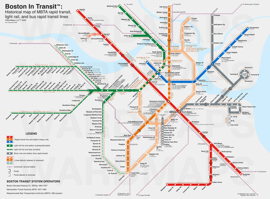 Historical MBTA Rapid Transit Map V2 (MBTAgifts)