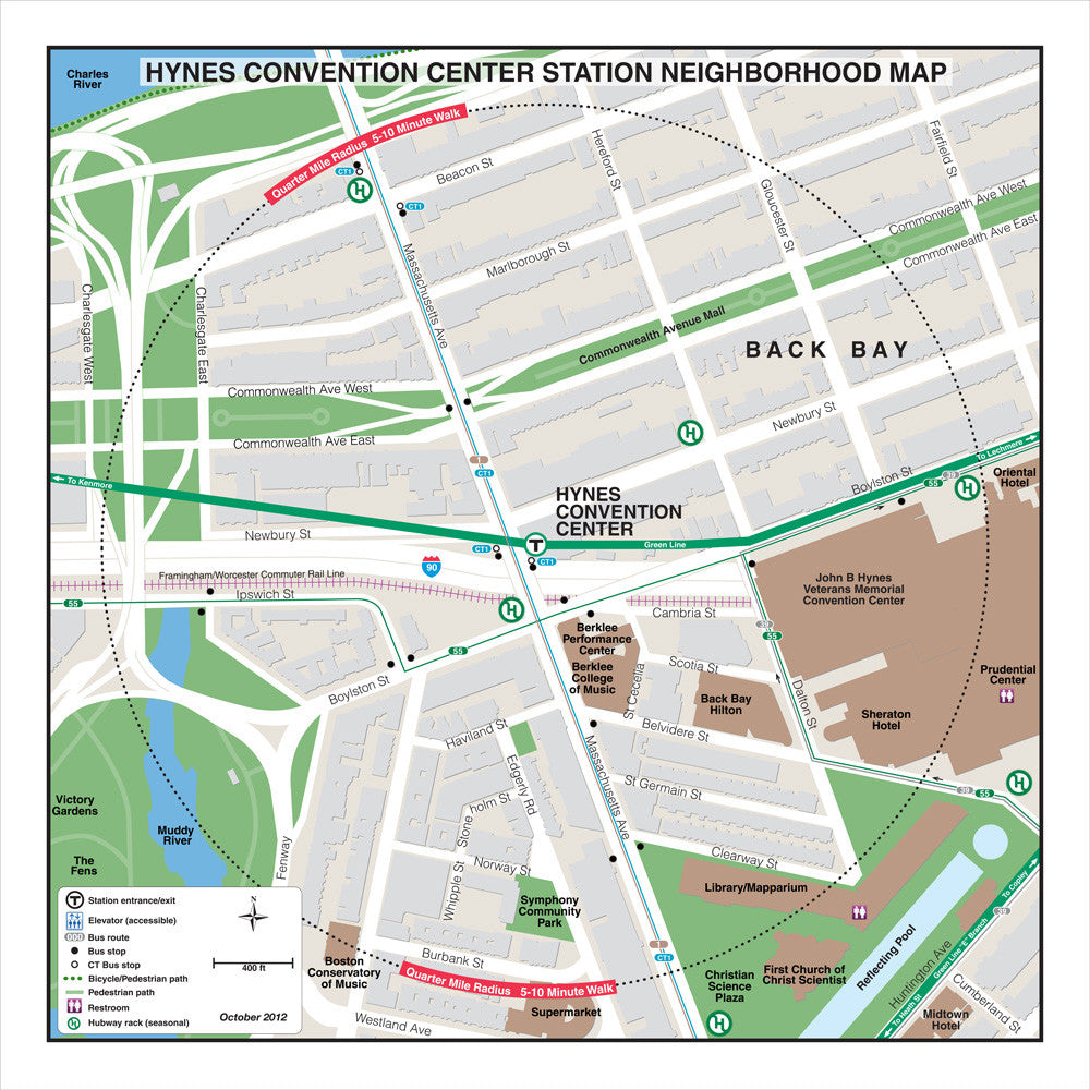 Green Line Station Neighborhood Map: Hynes Convention Center (Oct. 2012)