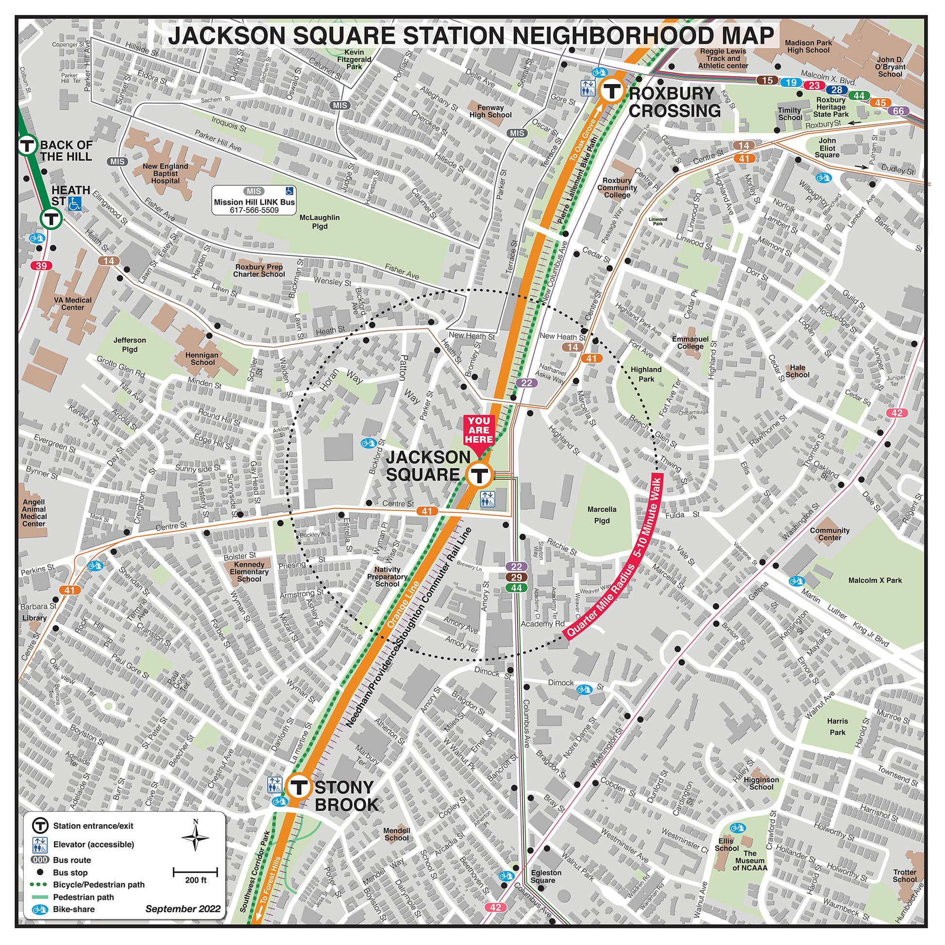Orange Line Station Neighborhood Map: Jackson Square (Sept. 2022)