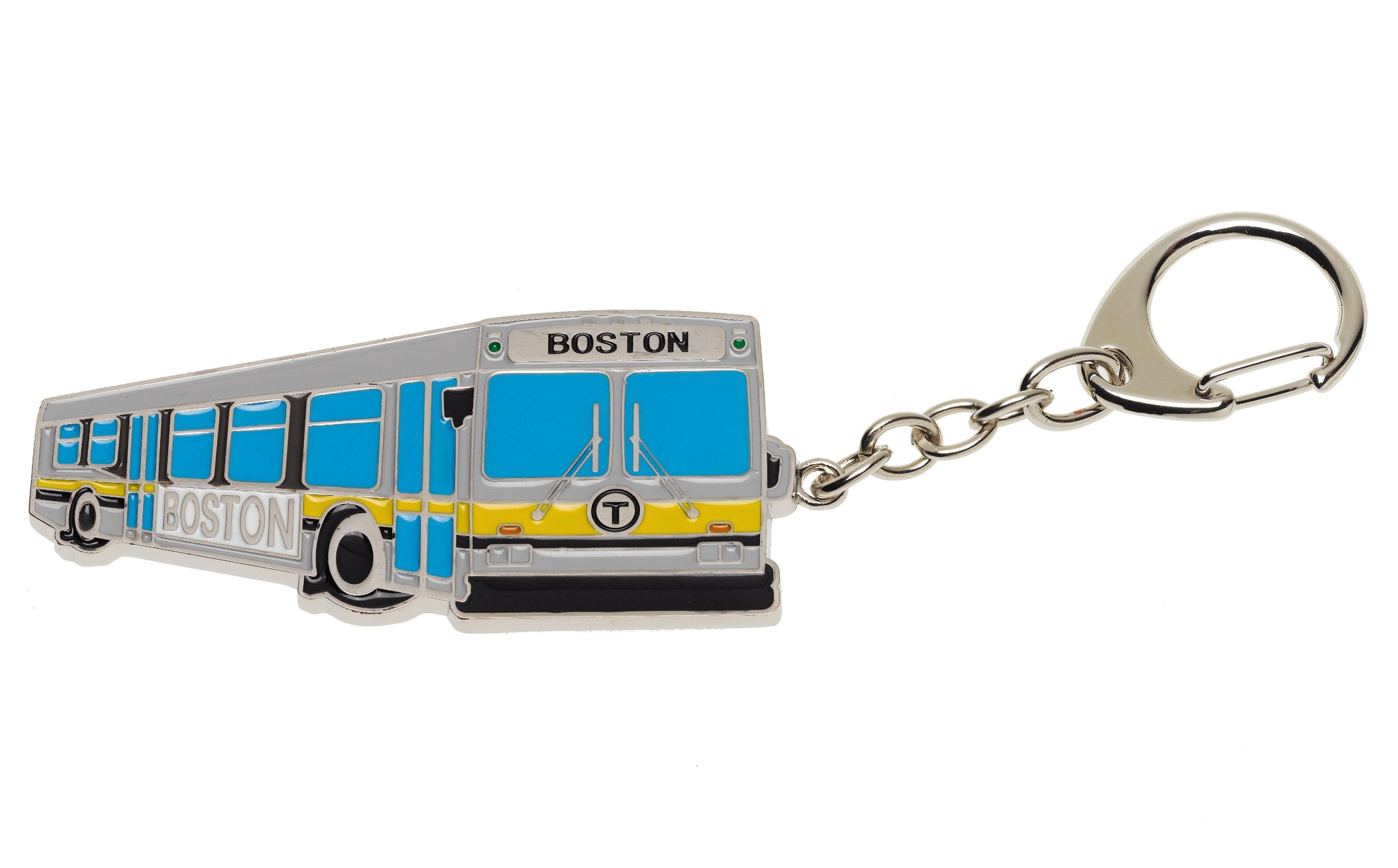 MBTA Boston Bus Metal Key Chain