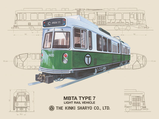 Kinki Sharyo Type 7 Light Rail Vehicle Graphic Art