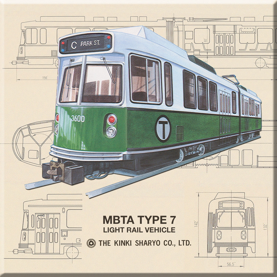 MBTA Green Line Type 7 Kinki Sharyo Trolley Magnet