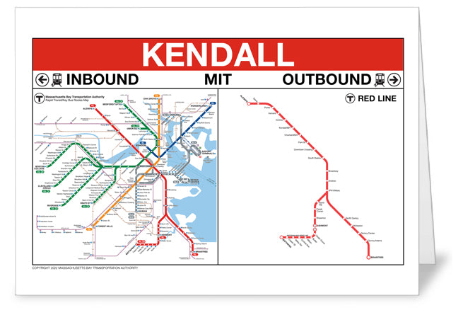 Red Line Station Greeting Card: Kendall