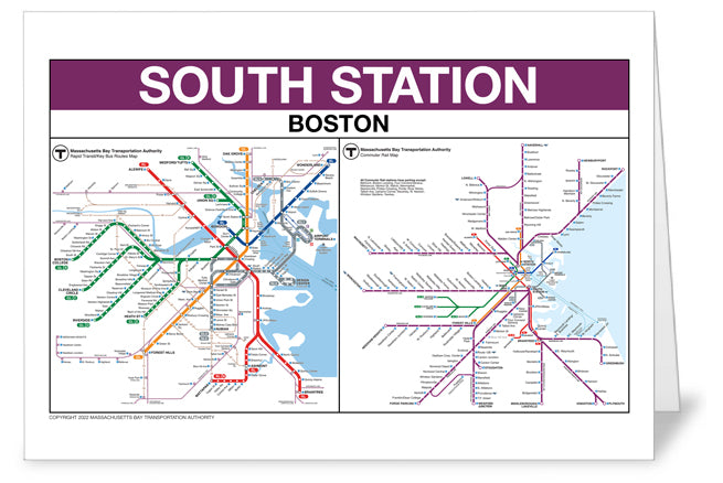 Commuter Rail Station Greeting Card: South Station