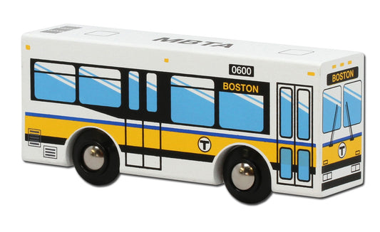 MBTA Bus Wooden Toy Bus