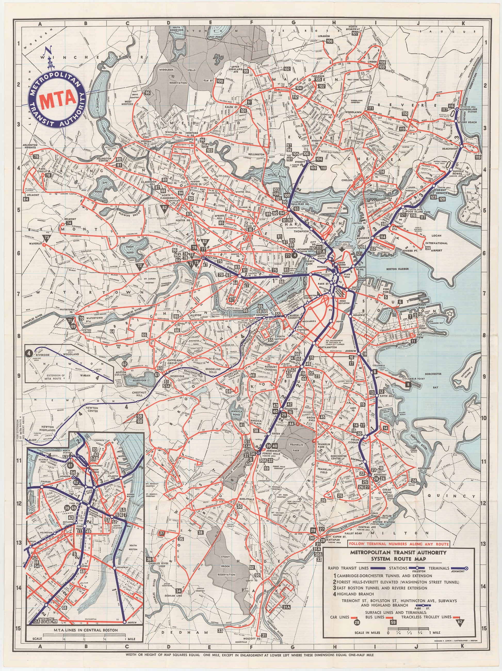 1964 MTA System Map