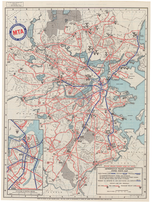 1954 MTA System Map
