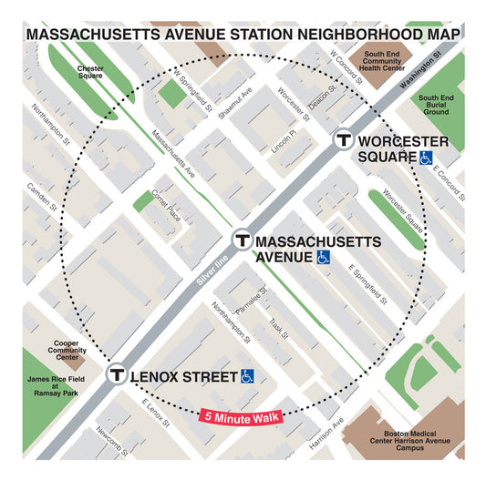 Silver Line Station Neighborhood Map: Massachusetts Avenue