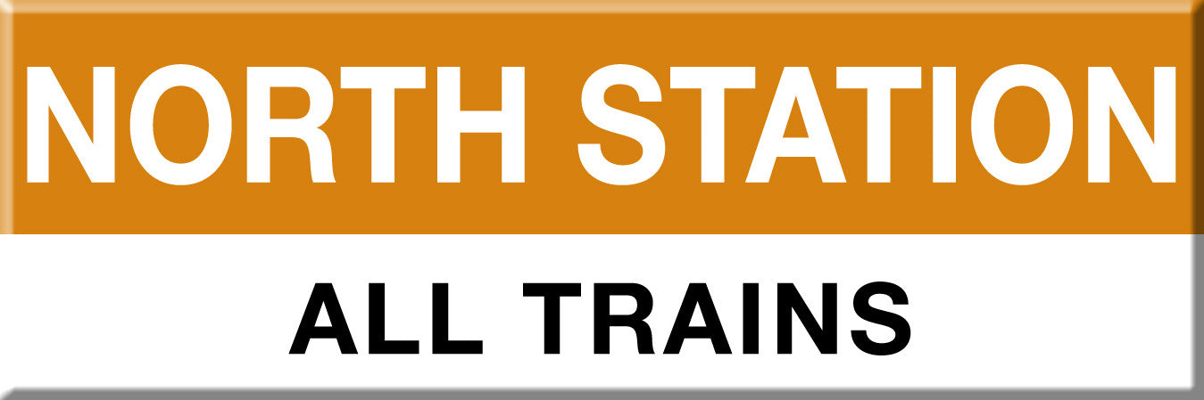 Orange Line Station Magnet: North Station; All Trains