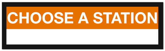 Framed Orange Line Station Sign
